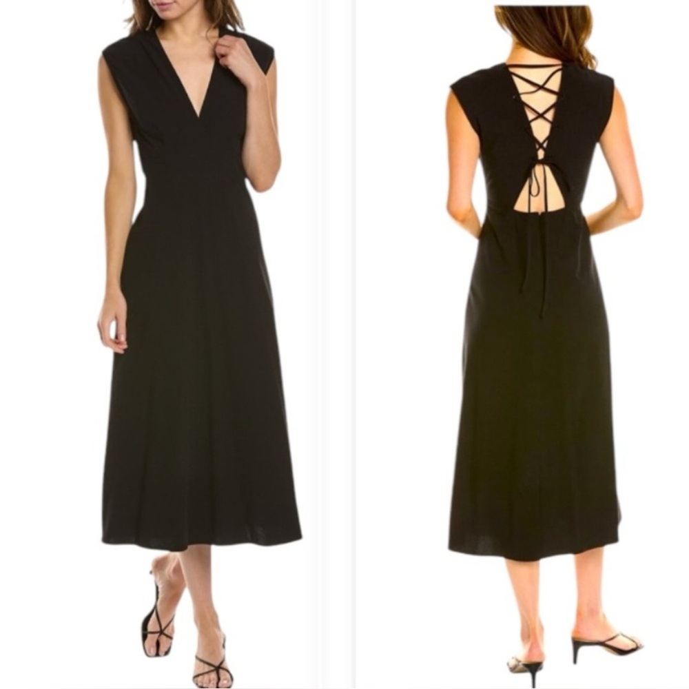 ALC Elegant Black Sleeveless Dress with back cutout and ties